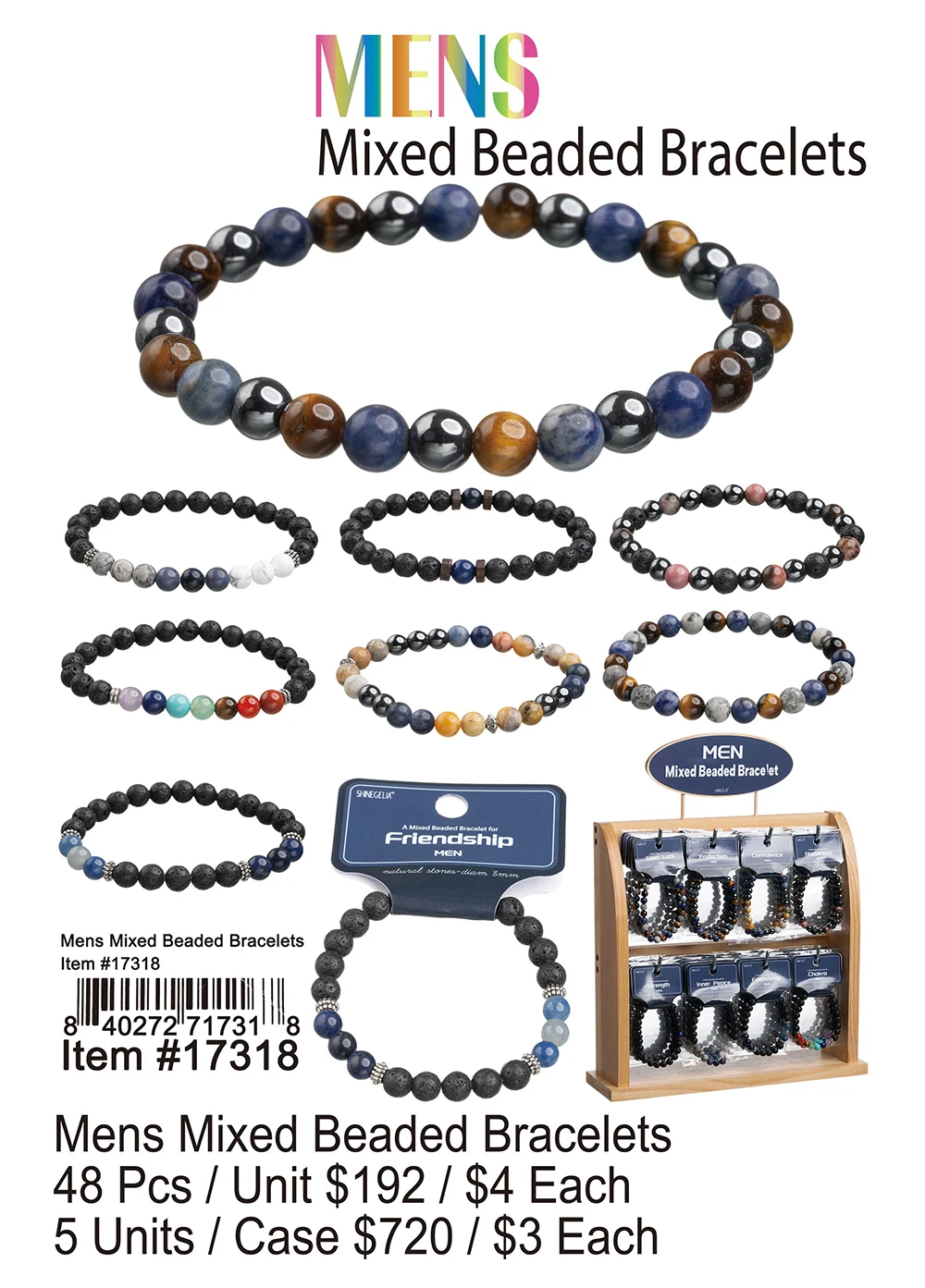 Men‘s Mixed Beaded Bracelets